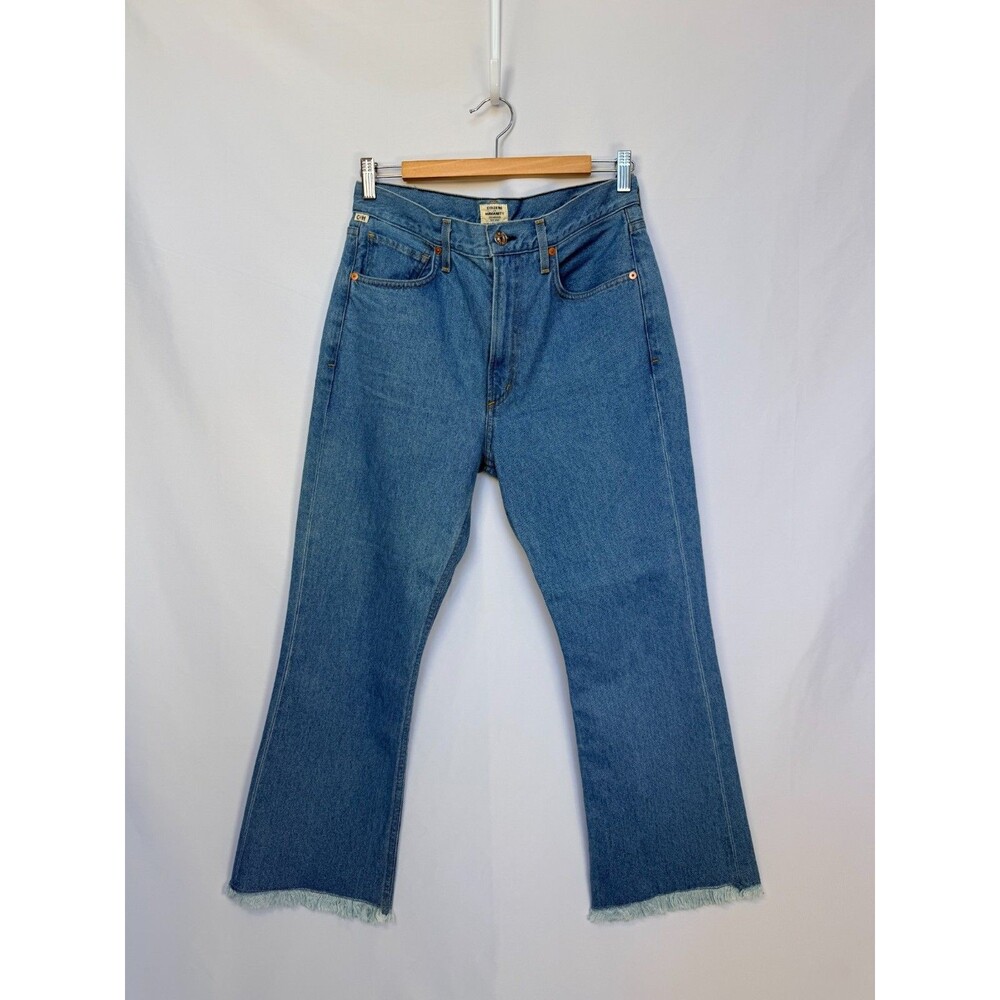 Citizens of Humanity Estella Fray High Rise Ankle Flare Jeans Blue Women 29